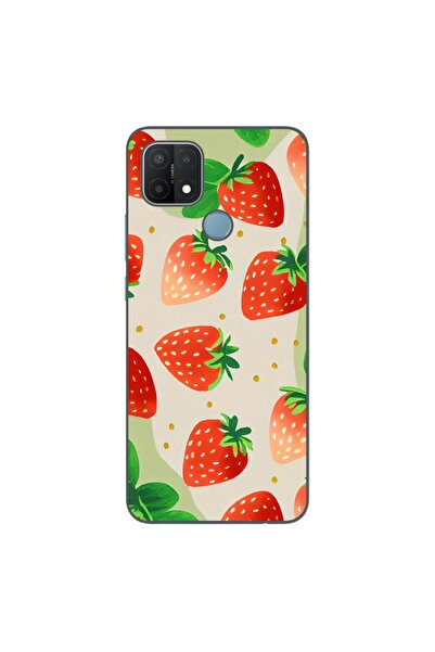 OEM Husa compatibila cu Oppo A15 si A15s Silicon Gel Tpu Model Capsuni Pattern