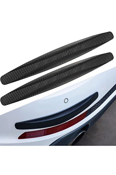 Roichil ®   2-Pack Black Carbon Bumper Protective Strip - Flexible Car Bumper...