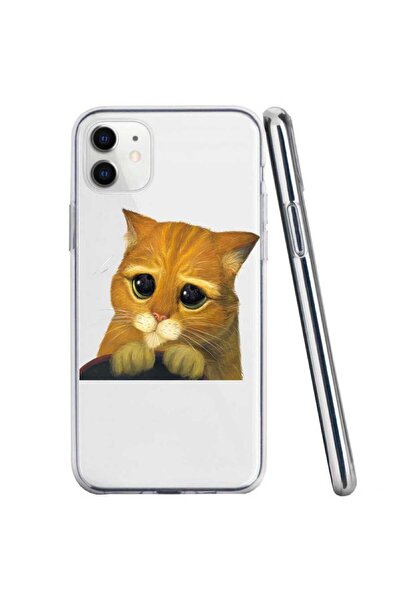 OEM Husa compatibila cu Apple iPhone 11 Silicon Transparenta Model Puss In Boots