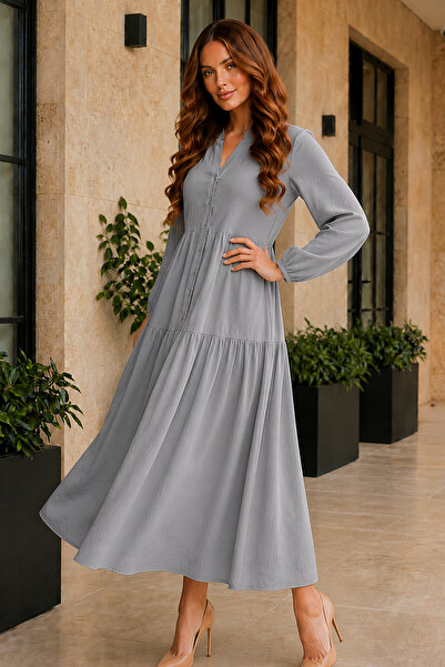 benguen Hijab Dress B2527 Gray