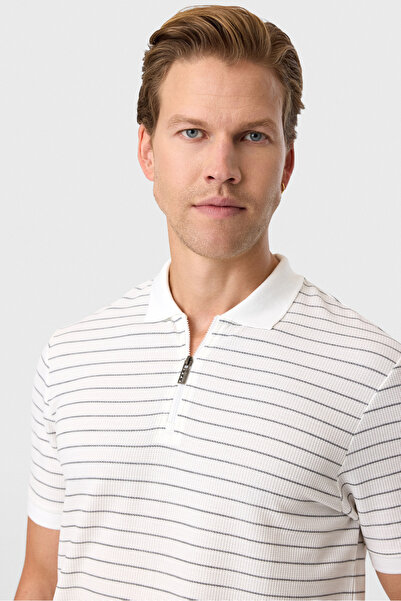 Back And Bond Regular Fit Fermuarlı Polo Yaka Tişört