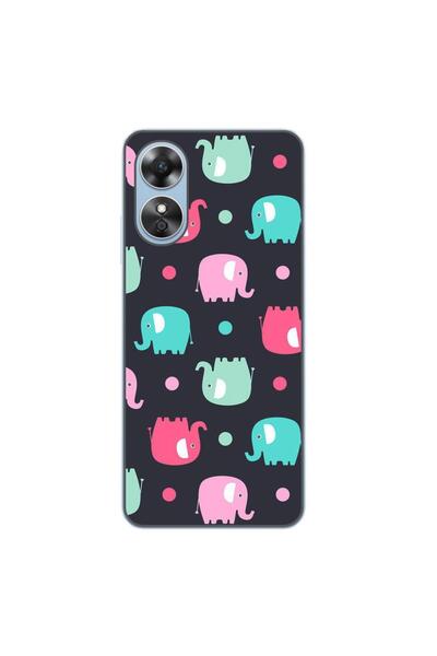 OEM Husa compatibila cu Oppo A17 Silicon Gel Tpu Model Pattern Elefant