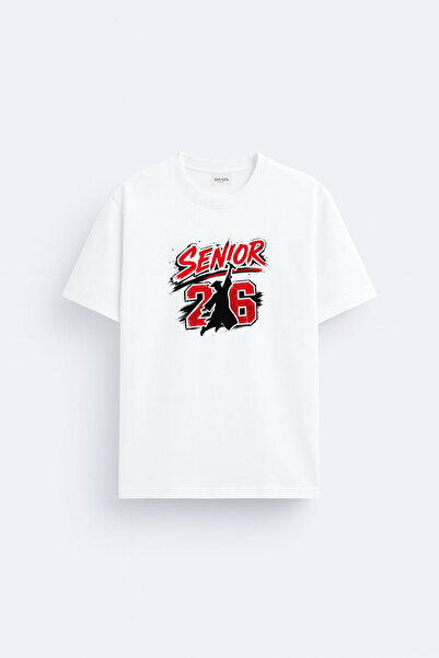 cesita 2026 Graduated Senior Printed Cotton Fabric Graduation White T-Shirt T...