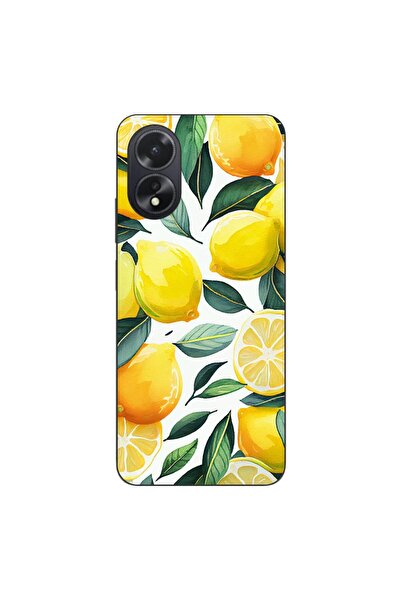 OEM Калъф, съвместим с Oppo A18 4G, силиконов гел TPU модел с десен на лимони