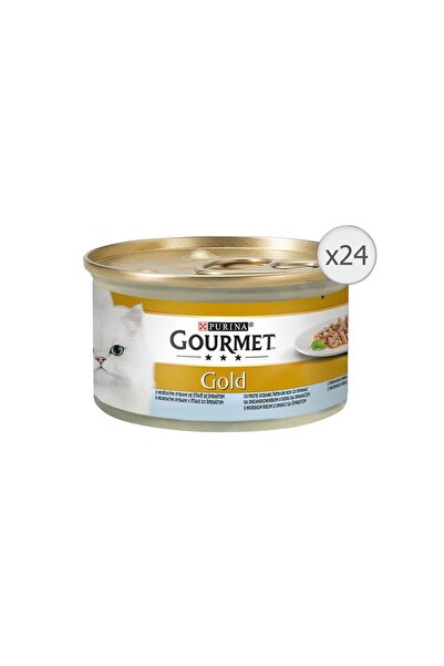 Gourmet Hrană umedă pentru pisici Gold, Pește și șpenți, 24 x 85 g