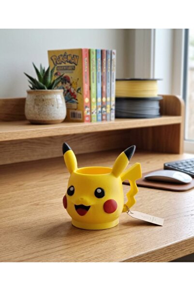 Gökkuşağı Sepeti Pikachu Tasarımlı 3D Kalemlik