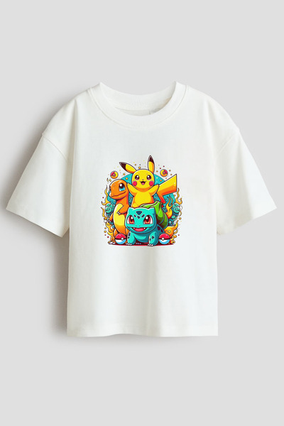Canlook Pokemon Character Printed Kids Tshirt