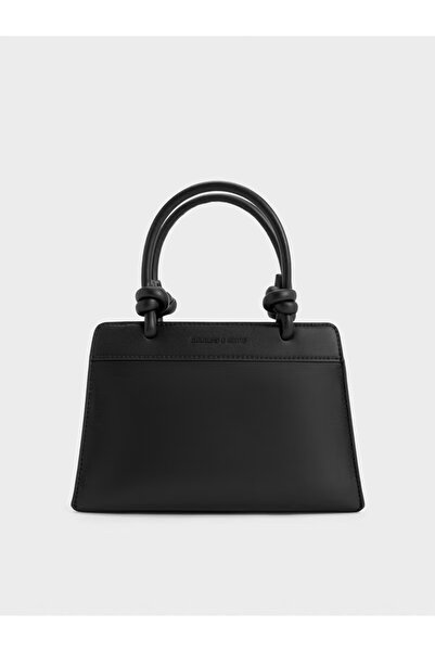 Charlene CHARLES & KEITH Sabine Knotted-Handle Trapeze Tote Bag & Handle Bag ...