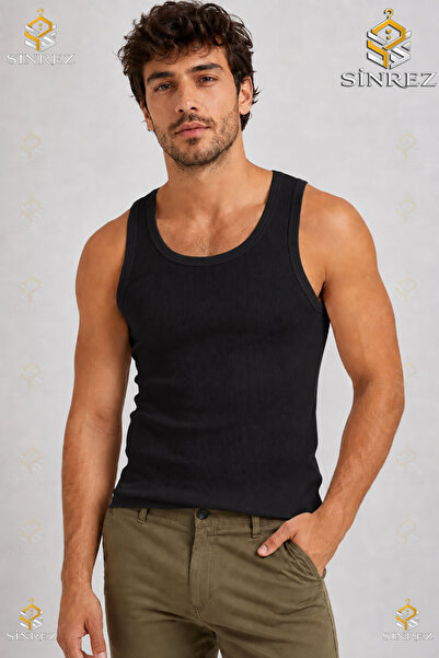 SİNREZ Men's Halter Neck Lycra Sports Singlet Cks Mannequin