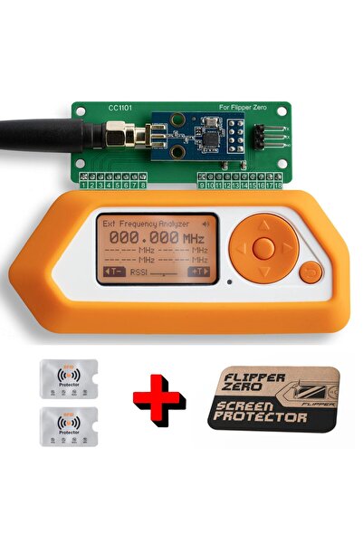 UnderShop Modul CC1101 pentru Flipper Zero + Husă de silicon portocalie, Exti...
