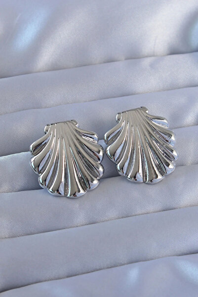 Generic Brand 316L Steel Silver Color Oyster Model Earrings