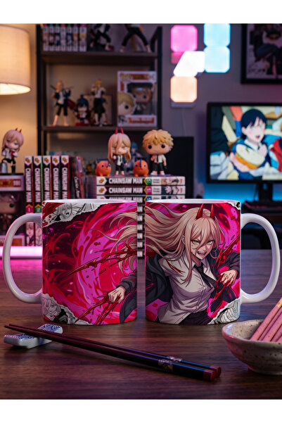 Vulpes Chainsaw Man Power Tasarımlı Anime Kupa Bardak