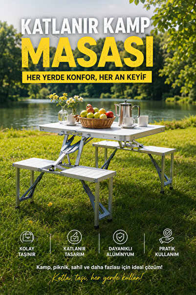 ROBO 4 Kişilik Katlanır Kamp Masası