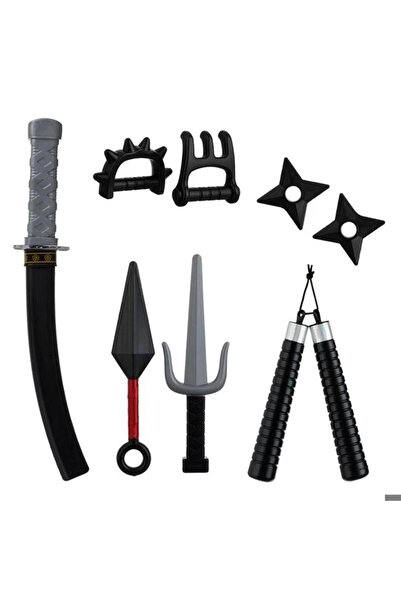 AVA Set accesorii ninja pentru copii, 8 piese, sabie si stele ninja, plastic,...