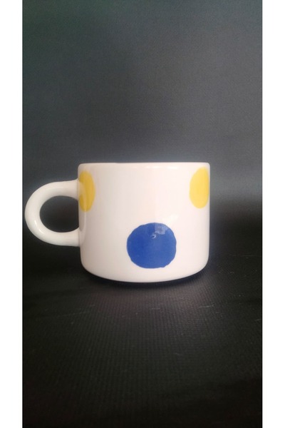 Zümrüdüanka Seramik Handmade Ceramic Mug with Polka Dots
