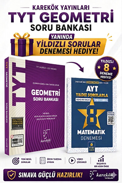 Karekök Yayınları Tyt Geometri Soru Bankası 2026 2027 Yıldızlı Ayt Matematik ...