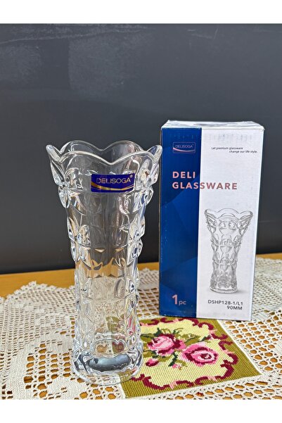 Delisoga Cam Çiçek Vazosu 20 cm