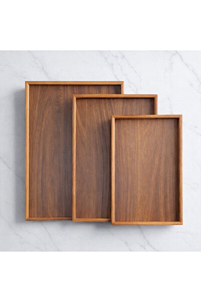 RIDGE Toronto Acacia Wood Tray, Three-Piece, 30X35X40 cm