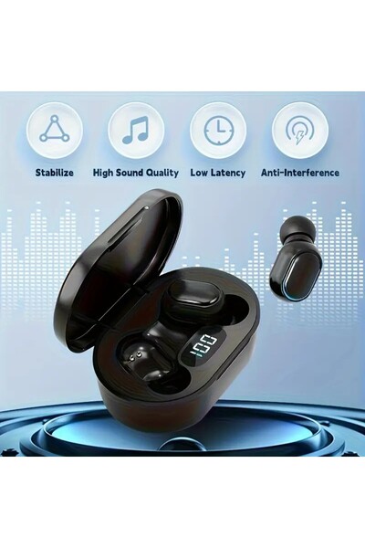 modasteps Su Geçirmez LED Ekranlı Kablosuz Bluetooth Kulaklık | TWS Dokunmati...