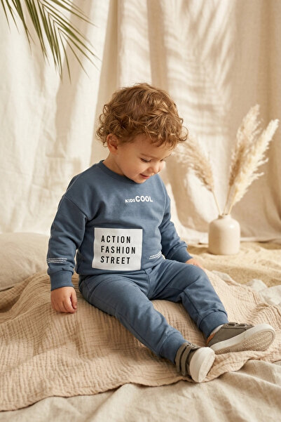 Generic Brand Action Street Kids Unisex Smoked Cotton Oversize Sweatshirt and...