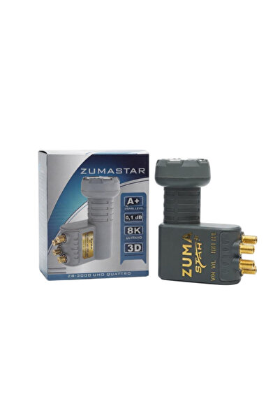 zumastar 4 lü LNB Yüksek Kalite Yayın A+ 0.1 dB Ultra HD 8K 3D