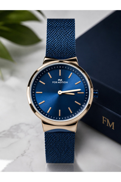 Formotion Hasır Kadın Kol Saati Ayarlanabilir Kordon Lacivert Rose Gold Kadra...