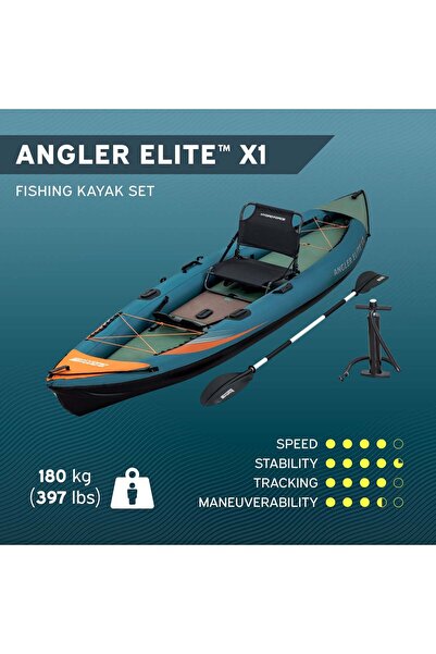 BESTWAY 65197 Angler Elite X1 BALIKÇI KANOSU SETİ 3.80m x 99cm