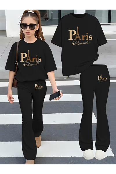 YUNAYT Set de pantaloni evazați și tricou spaniol pentru fete