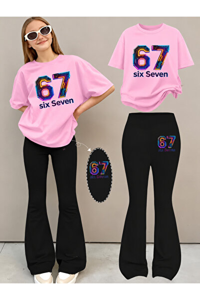 YUNAYT Set de pantaloni evazați și tricou spaniol pentru fete