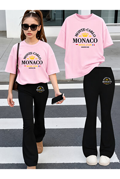 YUNAYT Set de pantaloni evazați și tricou spaniol pentru fete