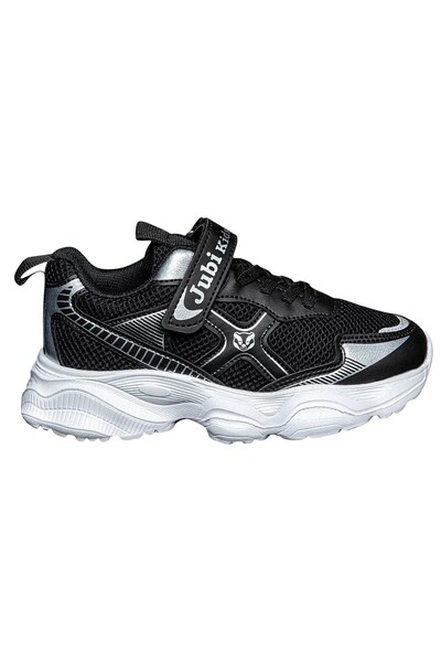Bluefeet Jbk Black Gray Rubber Velcro Mesh Children's Sports Shoes