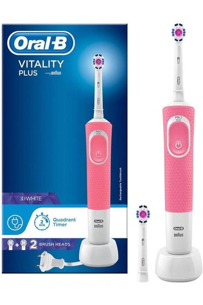 ORAL -B Vitality Plus Multiple Electric Toothbrush Replacement Heads Pink