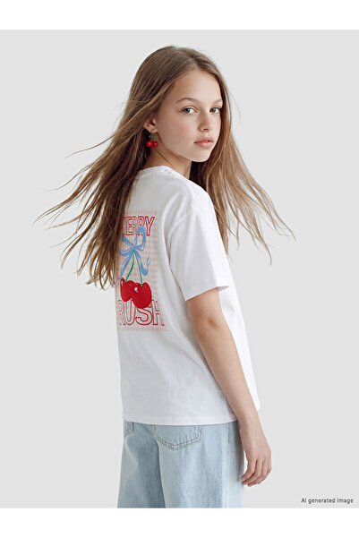 LC Waikiki Esvab • Modern & Distinctive Zero Roba Collar Printed Girls' T-Shirt