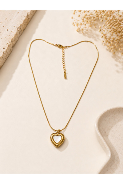 Archhazel Jewelery Gold Heart Steel Necklace