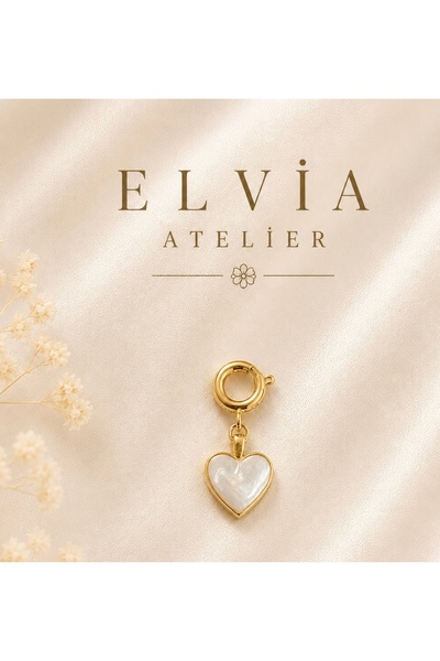 Elvia Atelier Charm Ucu Kolye ve Bileklik Ucu Kalp