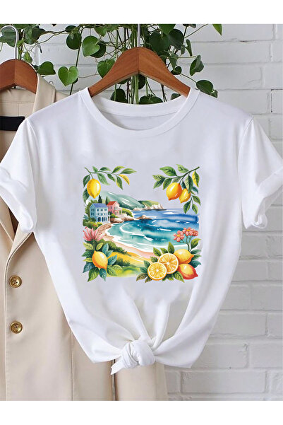 SUNFREE Italy Mix Italy Printed Oversize Basic Unisex Short Sleeve White Tshirt