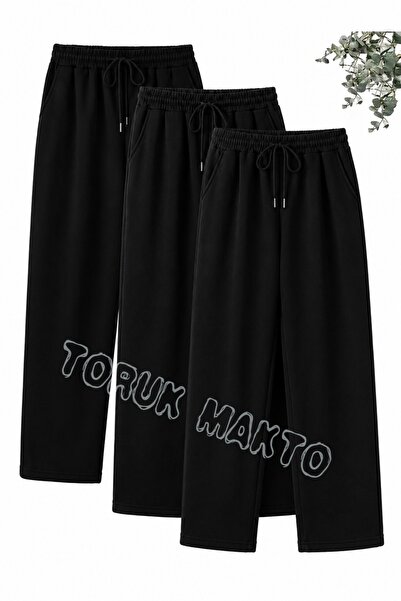 TORUK MAKTO 3 Pieces Unisex Regular Pipe Leg Gray Color Sweatpants