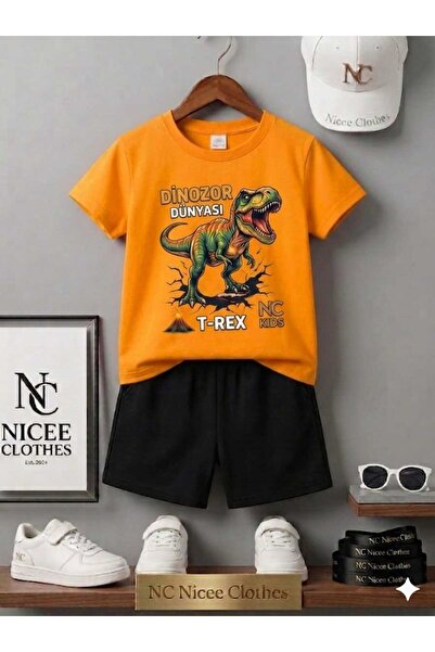 NC Nicee Clothes ΚΑΛΟΚΑΙΡΙΝΟ ΠΑΙΔΙΚΟ ΜΠΛΟΥΖΑΚΙ ΣΟΡΤΣ UNISEX (DINOSAUR WORLD T...