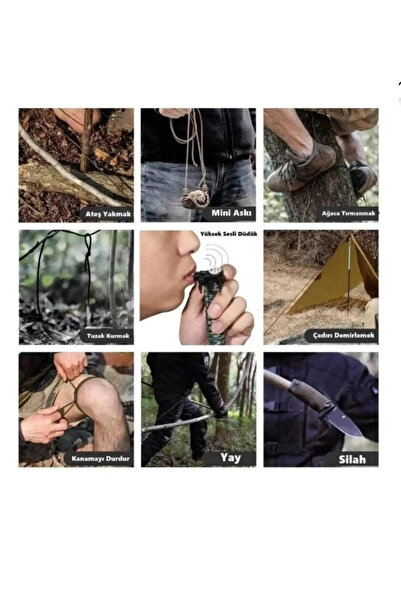 Generic Brand High Decibel Whistle Survival Camping Wristband with Compass Fl...