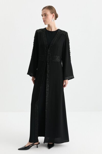 Nihan Elbiseli Kaftan - Siyah