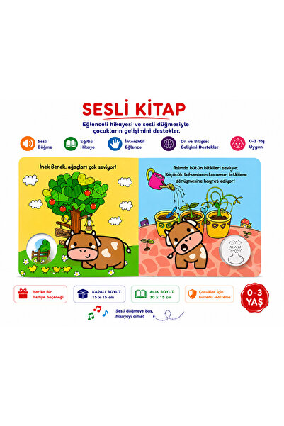Espri Toys İNEK BENEK ÇOCUK SESLİ KİTAP EĞİTİCİ HİKAYE KİTABI