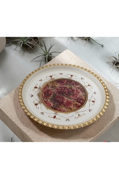 ACAR -ISR-5821-10545 - Beyaz Rose Lux Tepsi