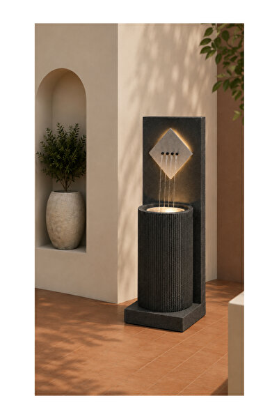 Divona Home Petra Led Işıklı Modern Bahçe Şelalesi
