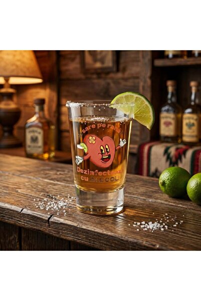 Ginza Shot glass, 7cm, with the message: "Salt on the wound? Disinfect with a...