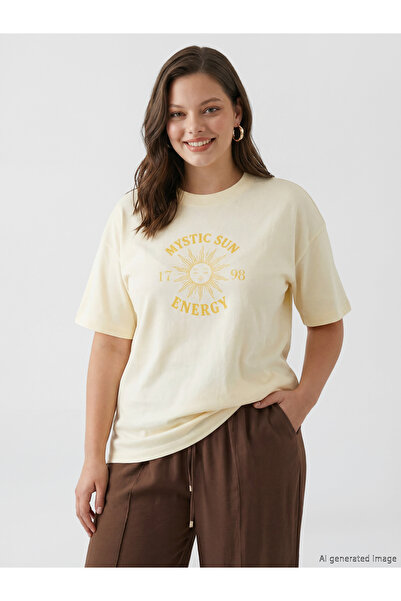 LC Waikiki Tricou pentru damă cu imprimeu cu gât crew