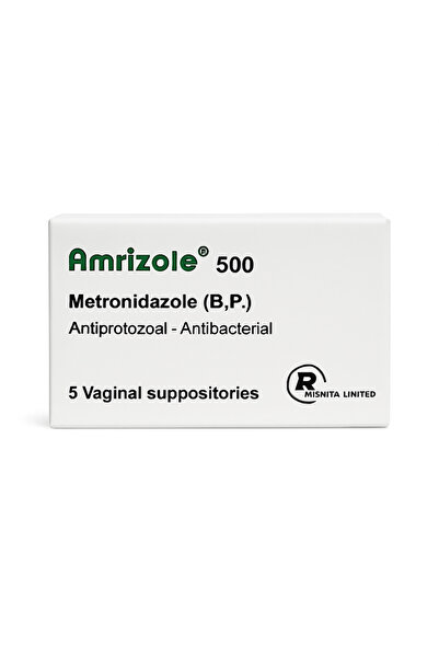 JAMJOOM PHARMA أمريزول ٥٠٠ مجم تحميلة مهبلية ٥ | Amrizole 500mg Vaginal 5 Sup...