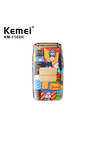 Kemei ماكينة حلاقة كهربائية للرجال من فاشون KM 1102 H، بشفرة مزدوجة، بتصميم ج...