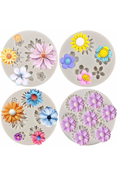 Other Flower Silicone Mould Chrysanthemum Daisy Flower Fondant Moulds for Cak...