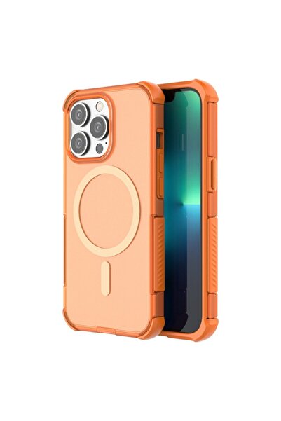 sscase Anti Drop Magsafe Σκληρή Θήκη Ημιδιάφανη Orange (Apple iPhone 13 Pro)