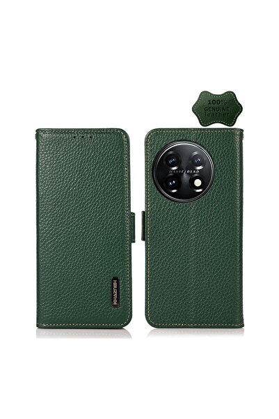 sscase Genuine Leather Θήκη Πορτοφόλι Green (OnePlus 11 5G)